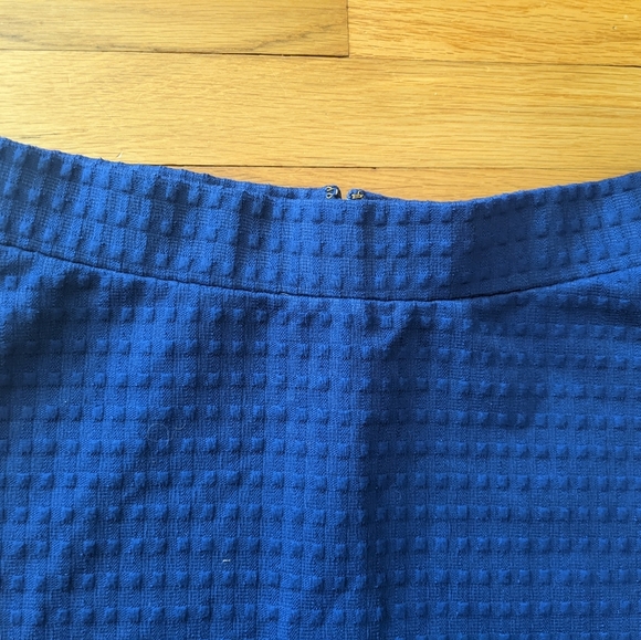 Liz Lange Textured Blue A-line Skirt - Picture 7 of 7